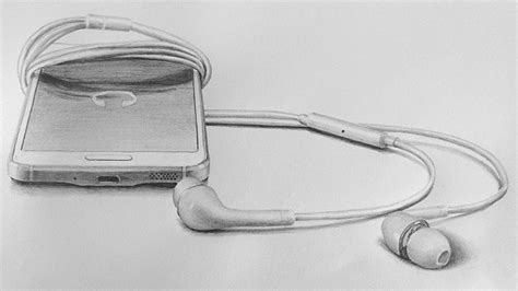 How to Draw a Phone in Pencil — Online Art Lessons.